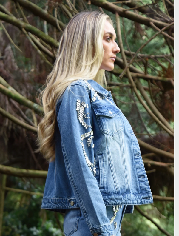 Diamond Bling Jacket - Denim Blue