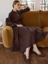 Lara Shirt Dress - Chocolate