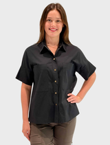 Stud Shell Shirt - Black