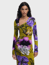 Dress with Long Sleeve - Green