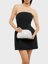 Naomi Pleated Clutch - Silver