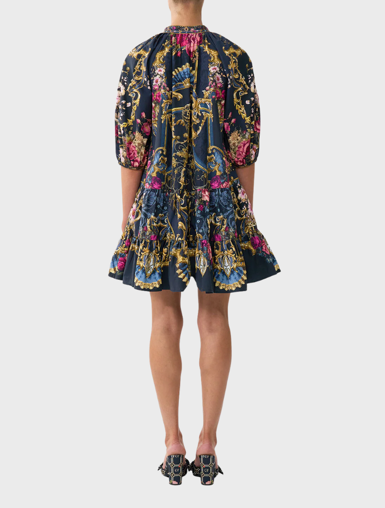 Puff Sleeve Shirt Dress - Ornate On A Plate