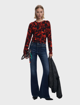Thin Gauge Pullover - Floral Print