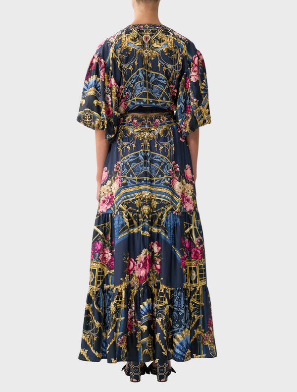 High Waisted Tiered Skirt - Ornate On A Plate