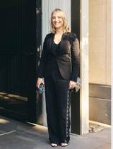 Elvira Viscose Stretch Crepe Pant - Onyx