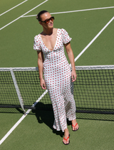 Florence Dress - Ruby Antique Dot
