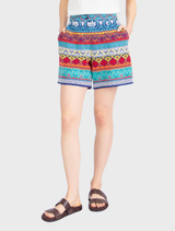 Jacquard Shorts, Mediterranean Motif - Ink