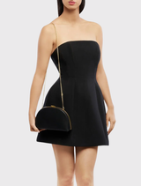 Celeste Curved Clutch - Black