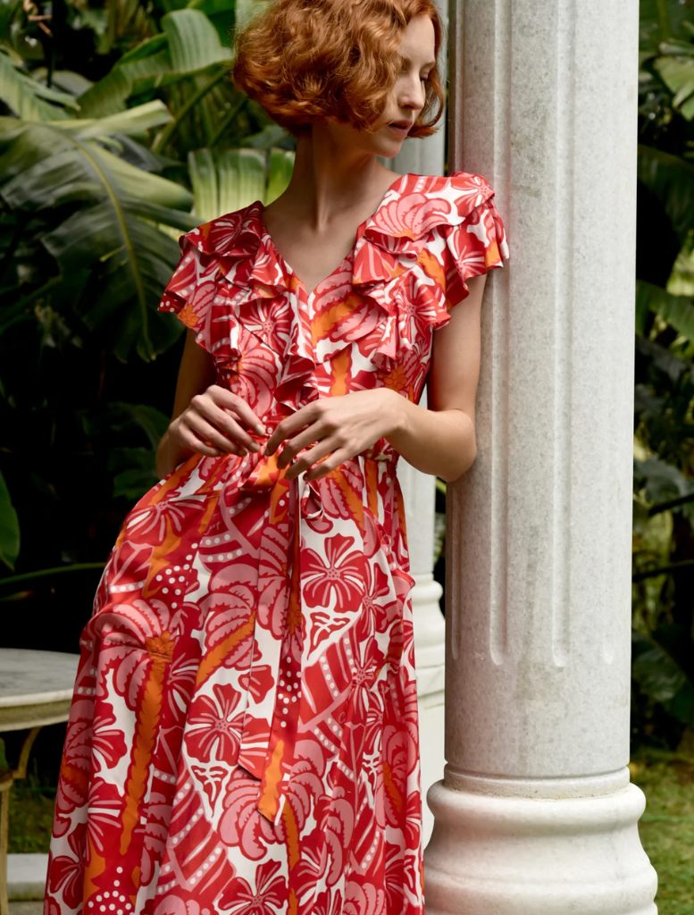 Club  Tropicana Dress - Red/Pink
