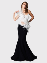 Dress - Black/White Model No: 5837