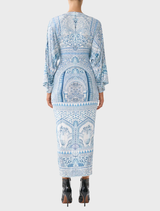 Long Split Front Twist Dress - The Hum Of The Alhambra