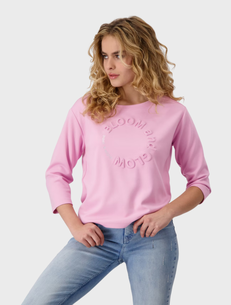 T Shirt Basic  3D-Emblem - Bubblegum