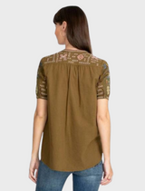 Zanzibar Short Sleeve Prairie Blouse