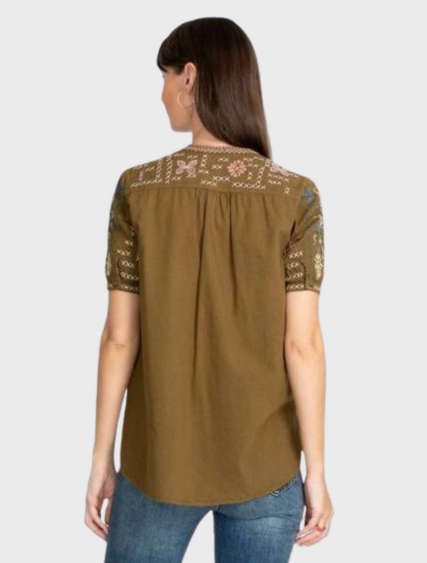 Zanzibar Short Sleeve Prairie Blouse