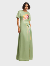 Alice Short Sleeve Maxi Dress - Green