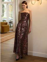 Iman Sequin Gown - Chocolate Plum