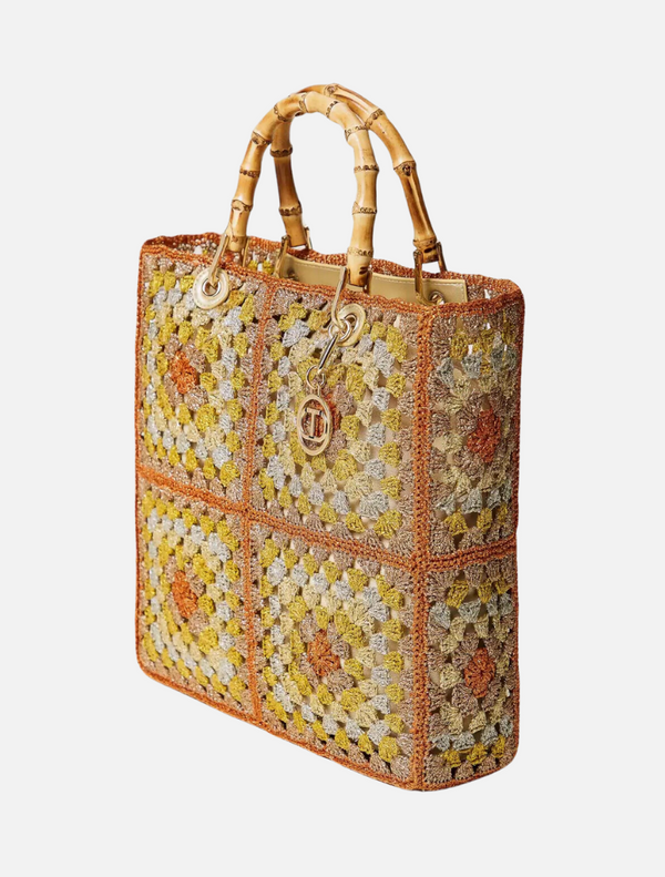 Crochet shopper with lurex - Natural Lurex Crochet Multicolour