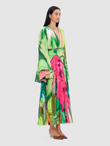 Tatiana Maxi Dress - Papillon Print in Green