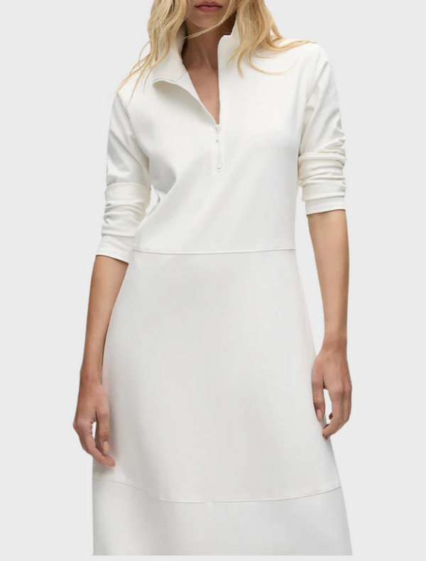 Zip Cone Dress - Winter White