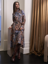 Byzantium Midi Dress - Indigo Multi