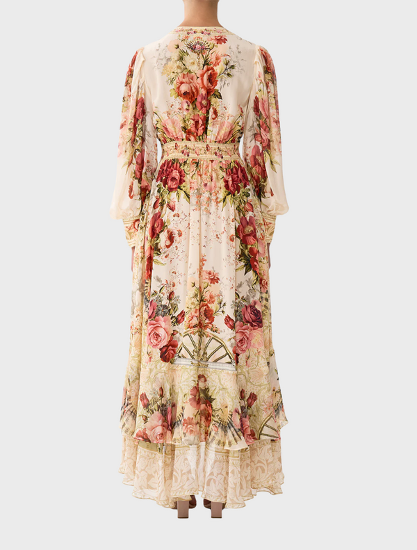 Long Button Front Dress - Meet Me At The Majestic