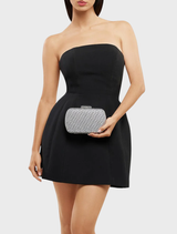 Mali Textured Clutch - Silver