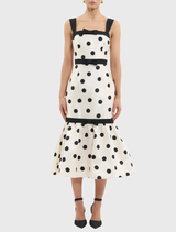 Bacio Trumpet Midi Dress - Spot