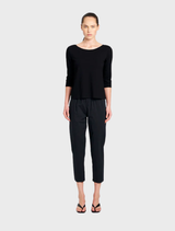 Relaxed Boat Neck - Black