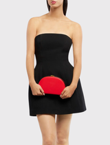 Celeste Curved Clutch - Red