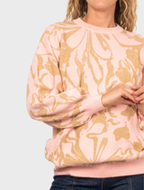 Gossip Swirl Make Knit Happen Sweater - Pink / Gold