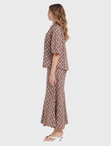 Checkmate Skirt - Cocoa