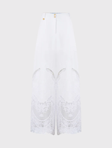 Wide Leg Waisted Pant - Dandelion Skies