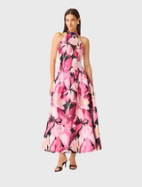 Lumiflora Halter Gown - Pink Floral