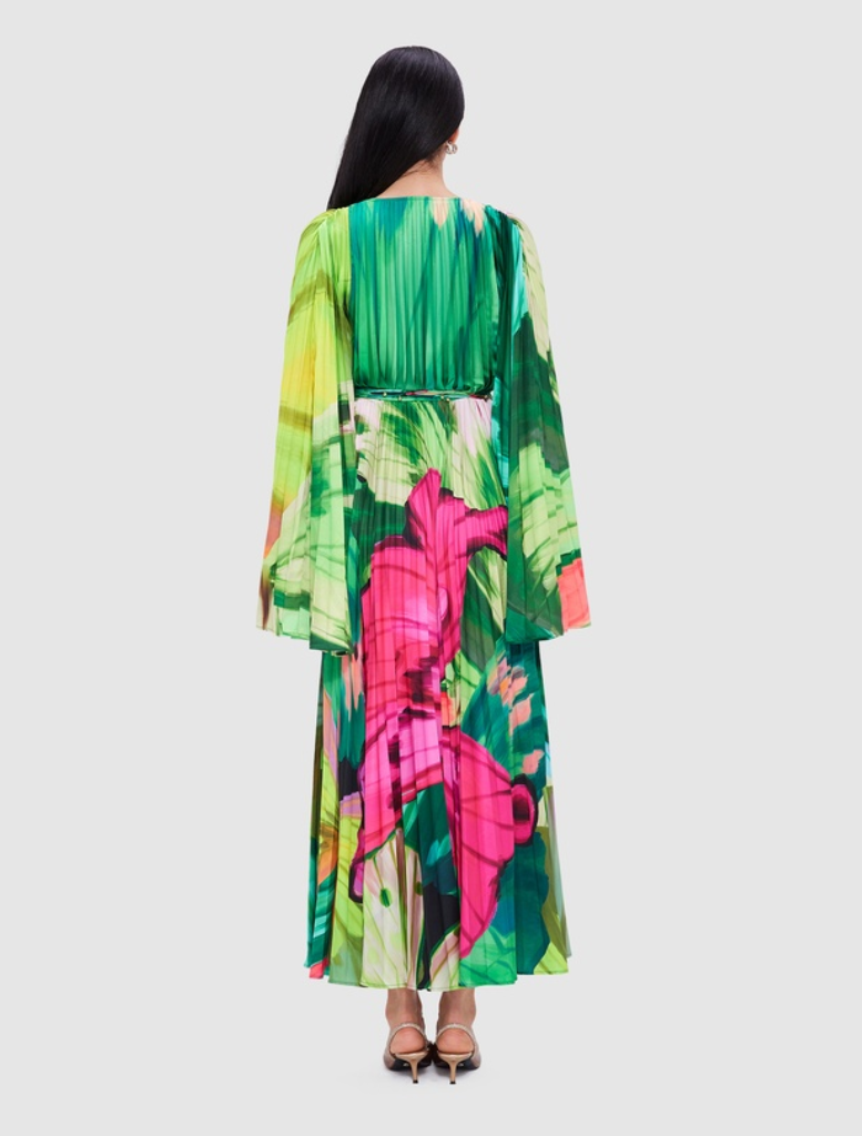 Tatiana Maxi Dress - Papillon Print in Green