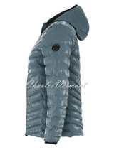 Lightly Quilted Jacket  - Teal Blue