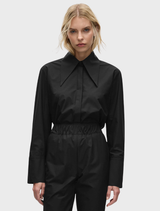 Peak Collar Shirt - Black