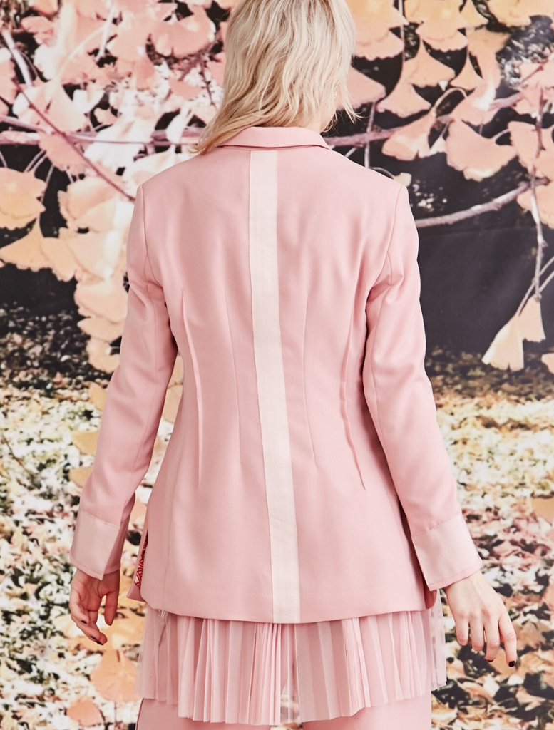 Pleat And Thank You Jacket - Blush