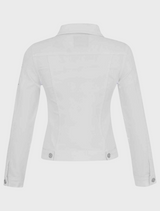 Denim Jacket with Embellishments – White