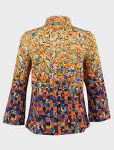 Rubble Button Jacket - Navy / Orange / Multi