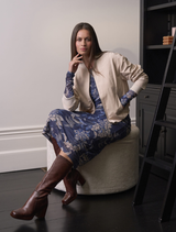 Casella Mesh Dress - Denim Multi