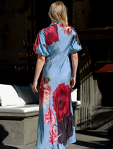 In The Limelight Dress - Blue Floral