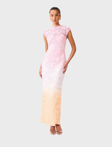 Lumira Cap Sleeve Gown - Pink Ombre