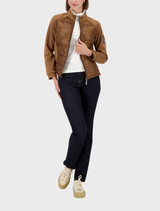 Quilted Jacket With Neoprene - Whisky