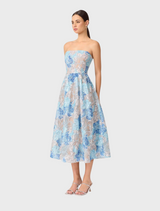 Leonie Cocktail Midi Dress - Blue