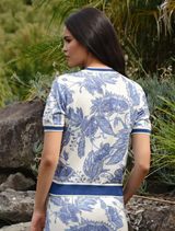 Out Of The Blue Top - Blue/White