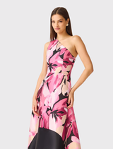 Lumiflora Asymmetrical Gown - Pink Multi