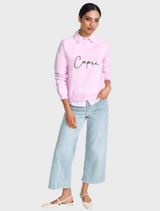 Sweater with lettering - Spring Blush
