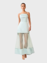 Marcella Strapless Gown - Seagreen