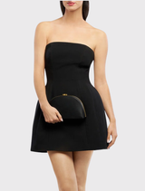 Celeste Curved Clutch - Black