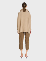 Tube Zip Sweater - Almondine